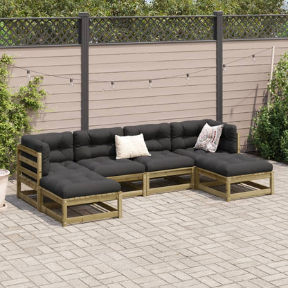 6-delige Loungeset geïmpregneerd grenenhout