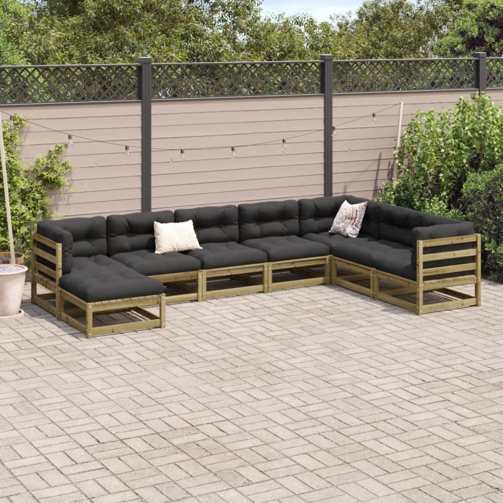 8-delige Loungeset geïmpregneerd grenenhout
