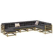 8-piece Lounging Set Impregnated Pinewood