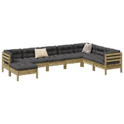 Loungeset 8-delig geïmpregneerd grenenhout