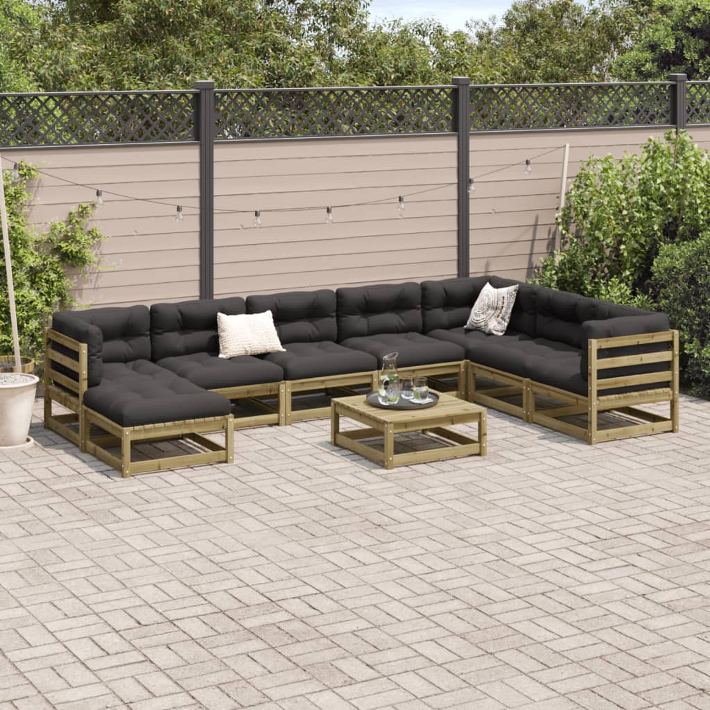 9-delige Loungeset geïmpregneerd grenenhout