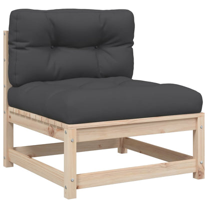 9-delige Loungeset met kussens massief grenenhout