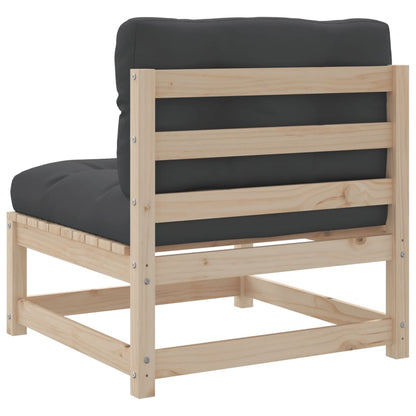 9-delige Loungeset met kussens massief grenenhout