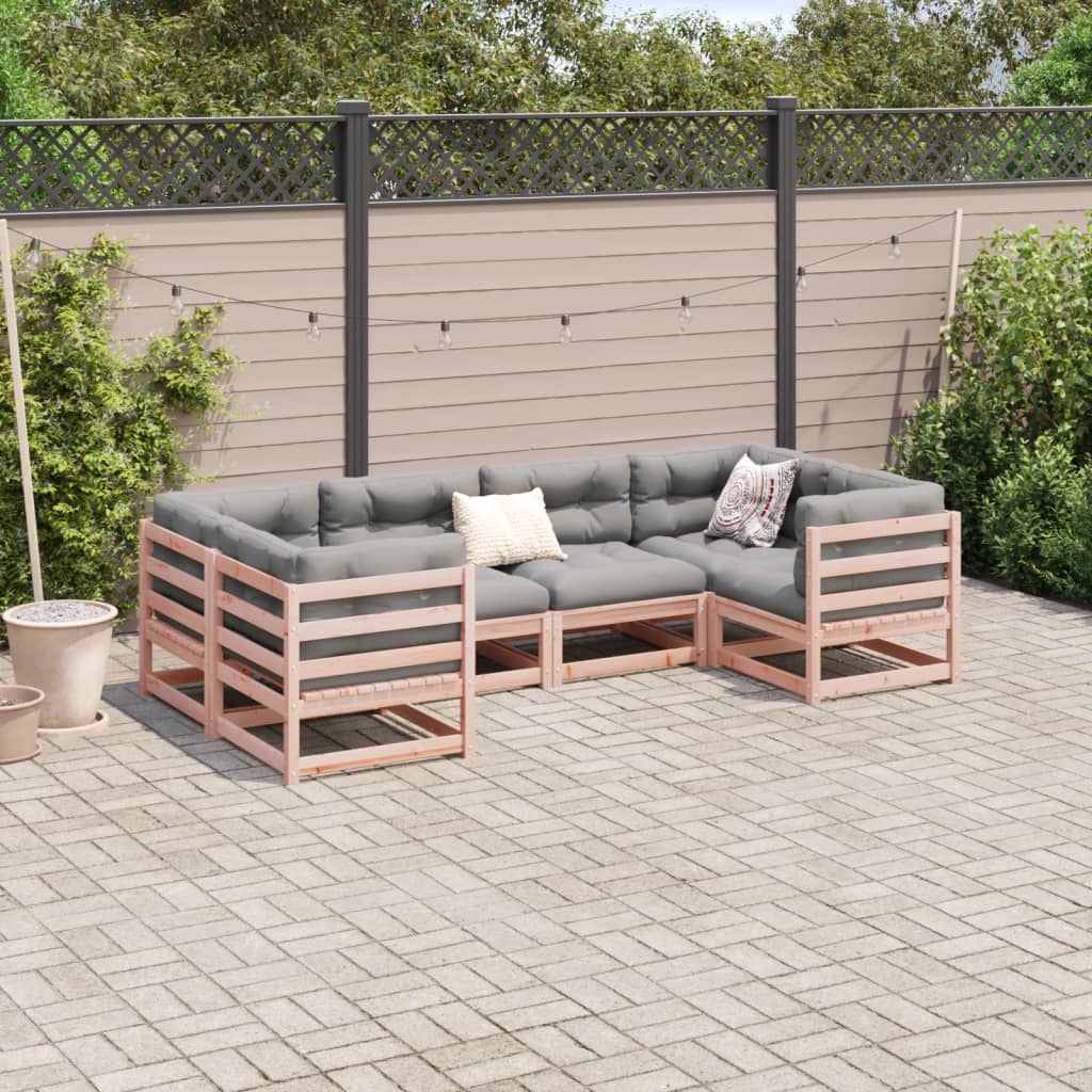 6-delige Loungeset massief douglas vurenhout