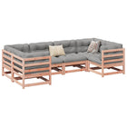 6-piece lounge set solid Douglas fir wood