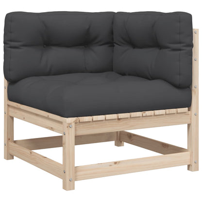 6-delige Loungeset met kussens massief grenenhout