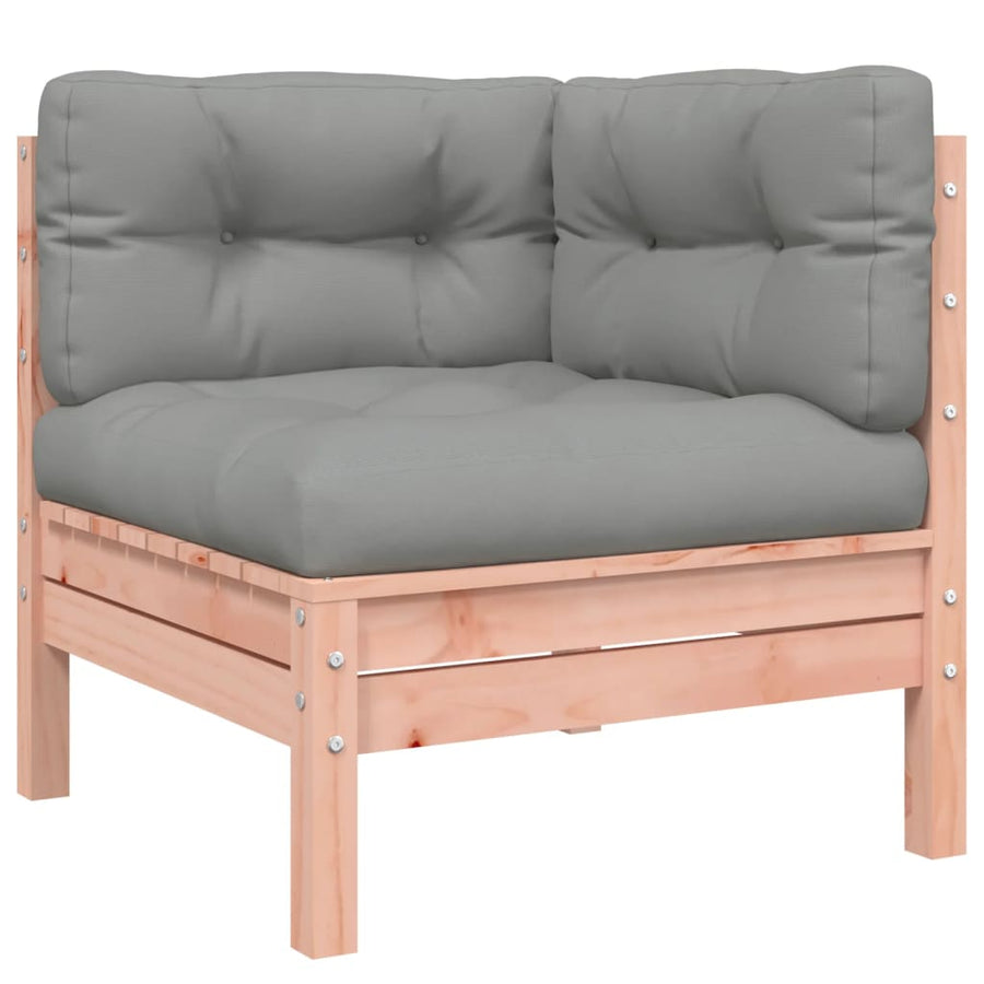 7-delige Loungeset met kussens massief douglas vurenhout