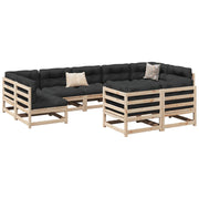 Loungeset 9-delig massief grenenhout