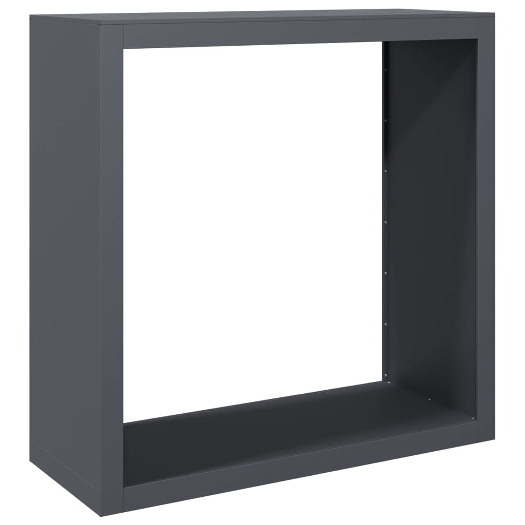 Haardhoutrek 100x40x100 cm staal antracietkleurig