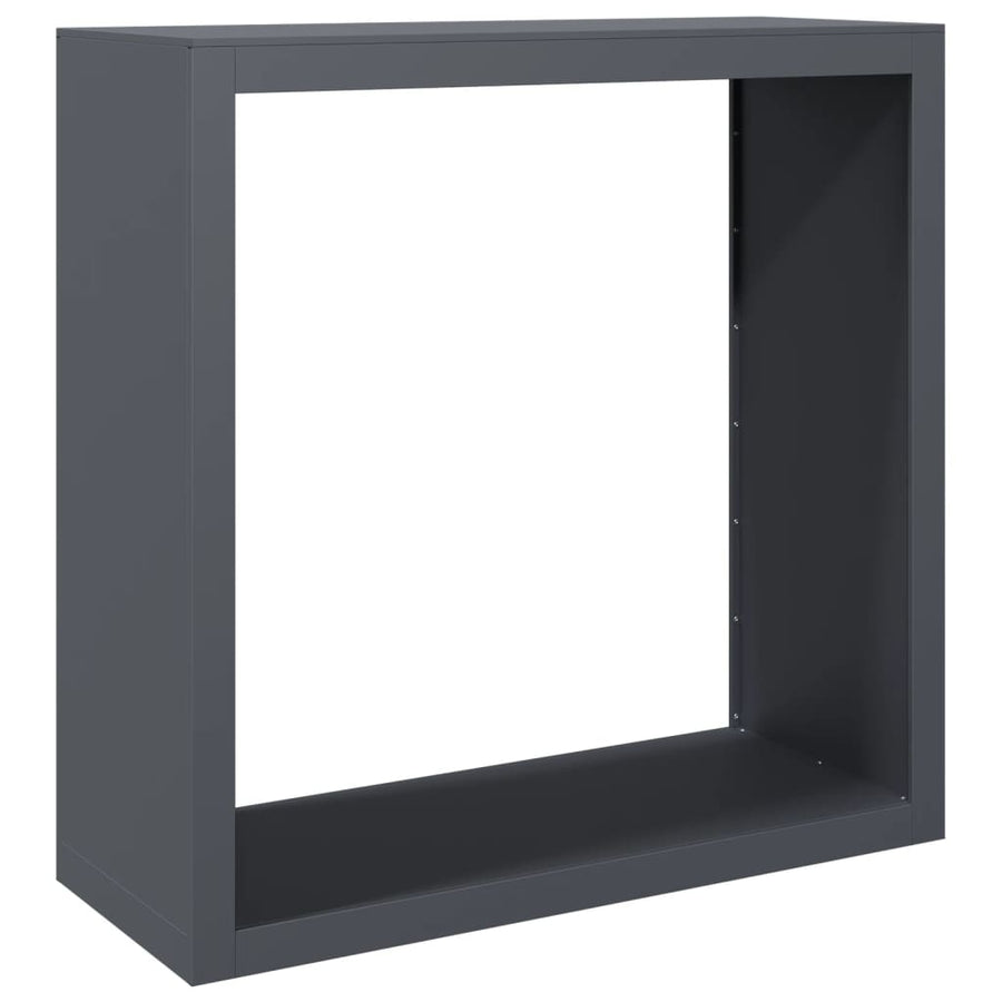 Haardhoutrek 100x40x100 cm staal antracietkleurig