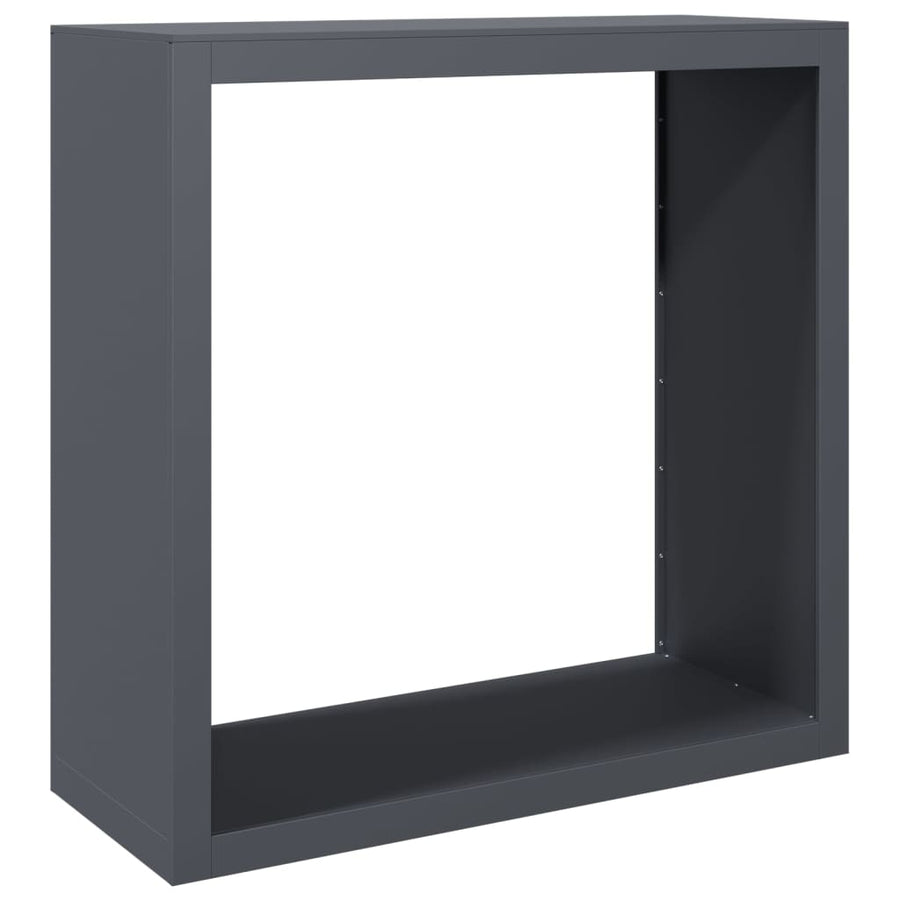 Haardhoutrek 100x40x100 cm staal antracietkleurig