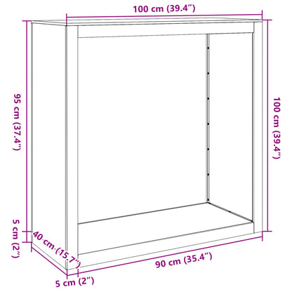 Haardhoutrek 100x40x100 cm staal antracietkleurig