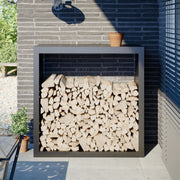 Haardhoutrek 100x40x100 cm staal antraciet