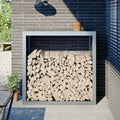 Firewood rack 100x40x100 cm galvanized steel