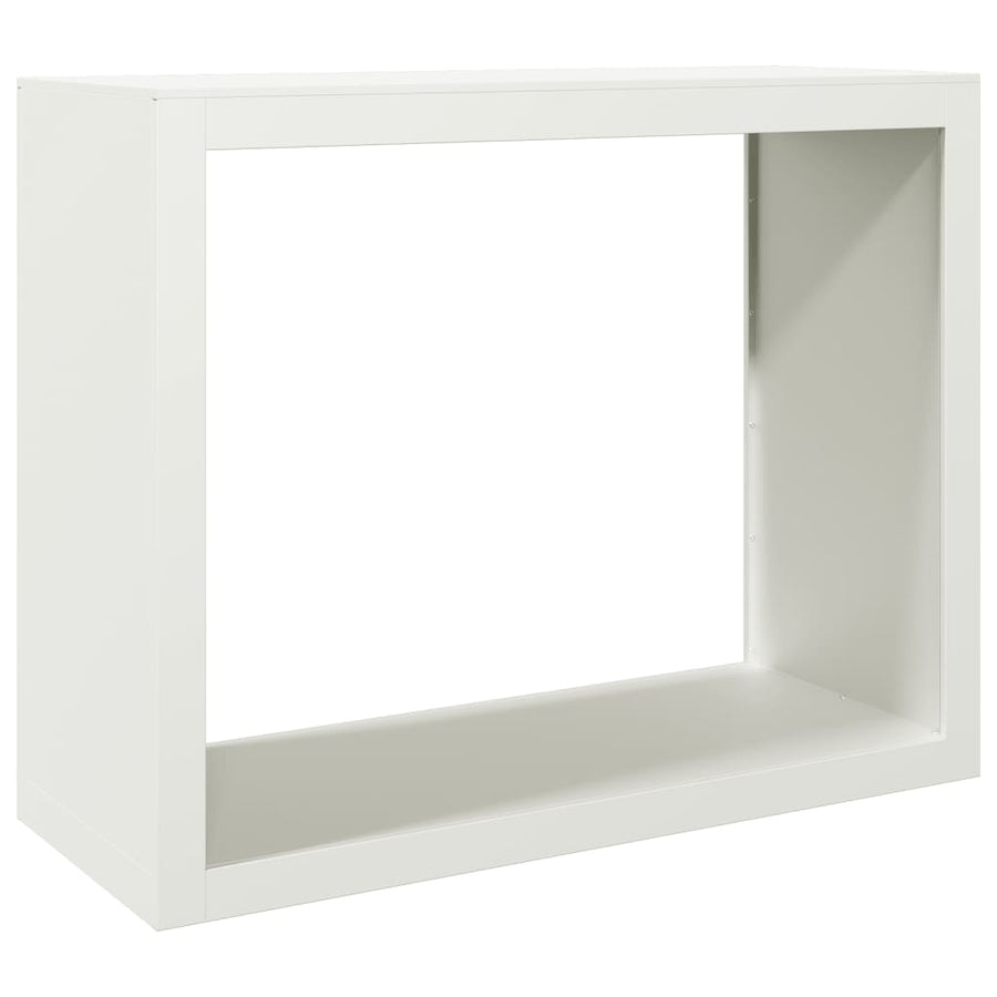 Haardhoutrek 100x40x80 cm staal wit