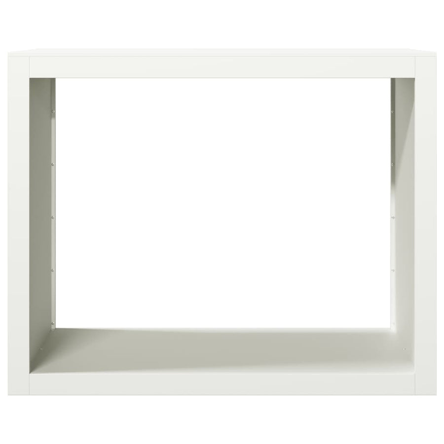Haardhoutrek 100x40x80 cm staal wit