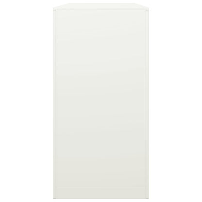 Haardhoutrek 100x40x80 cm staal wit