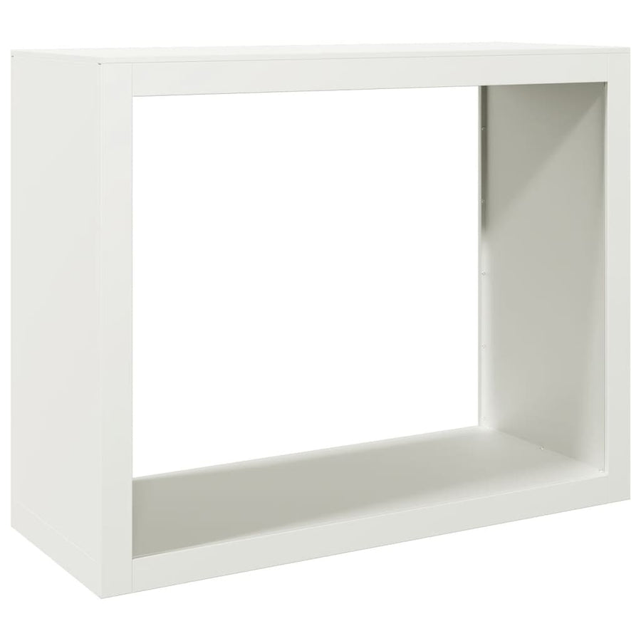 Haardhoutrek 100x40x80 cm staal wit