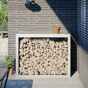 Haardhoutrek 100x40x80 cm staal wit