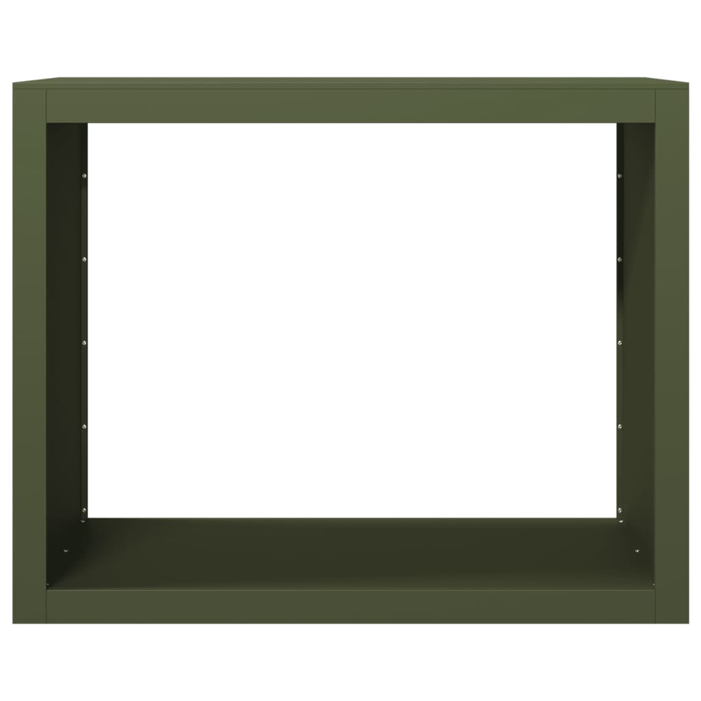 Haardhoutrek 100x40x80 cm staal groen