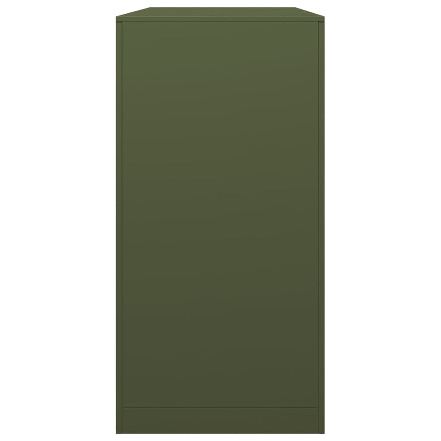 Haardhoutrek 100x40x80 cm staal groen