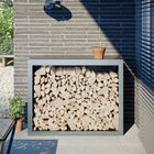Firewood rack 100x40x80 cm galvanized steel