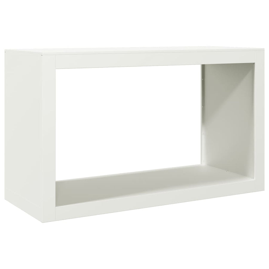 Haardhoutrek 100x40x60 cm staal wit