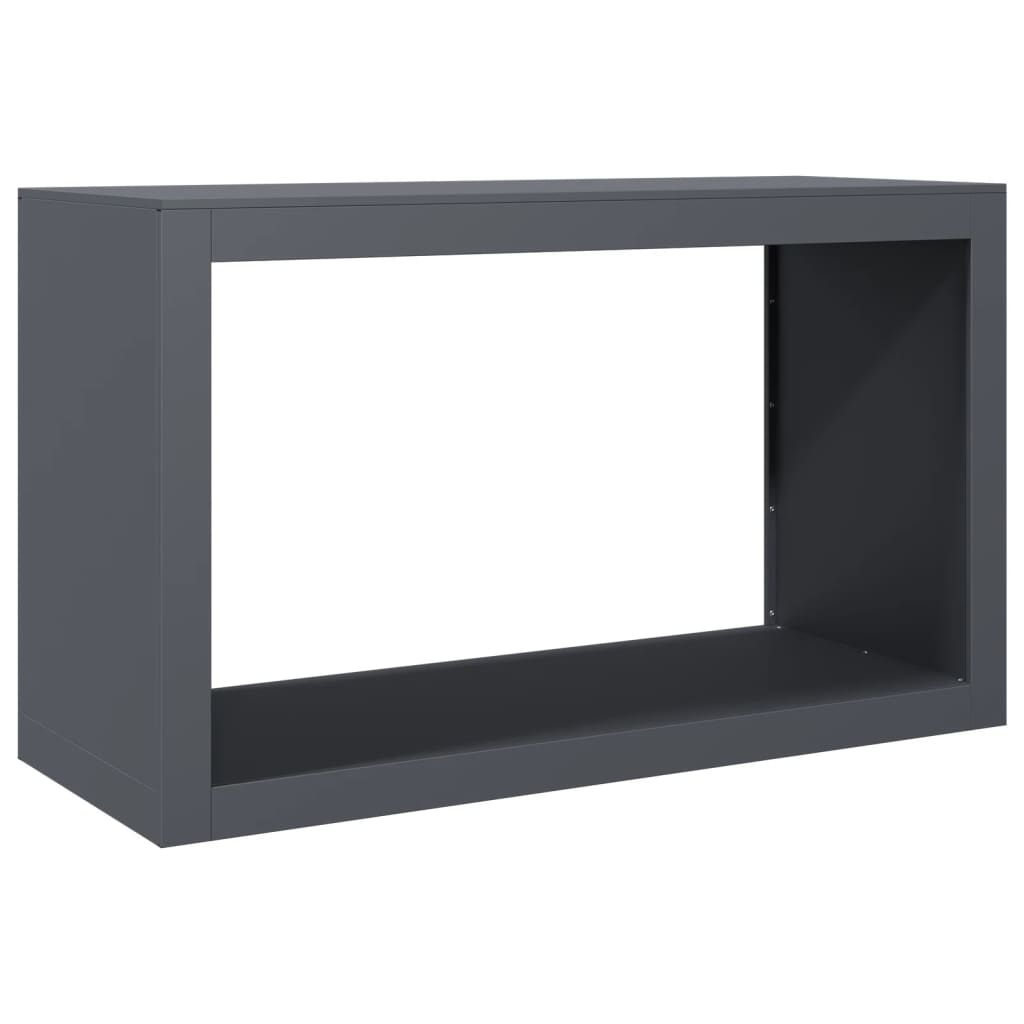 Haardhoutrek 100x40x60 cm staal antracietkleurig
