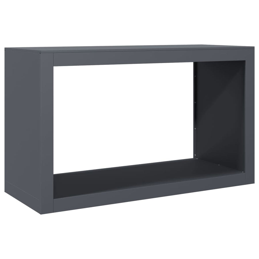 Haardhoutrek 100x40x60 cm staal antracietkleurig