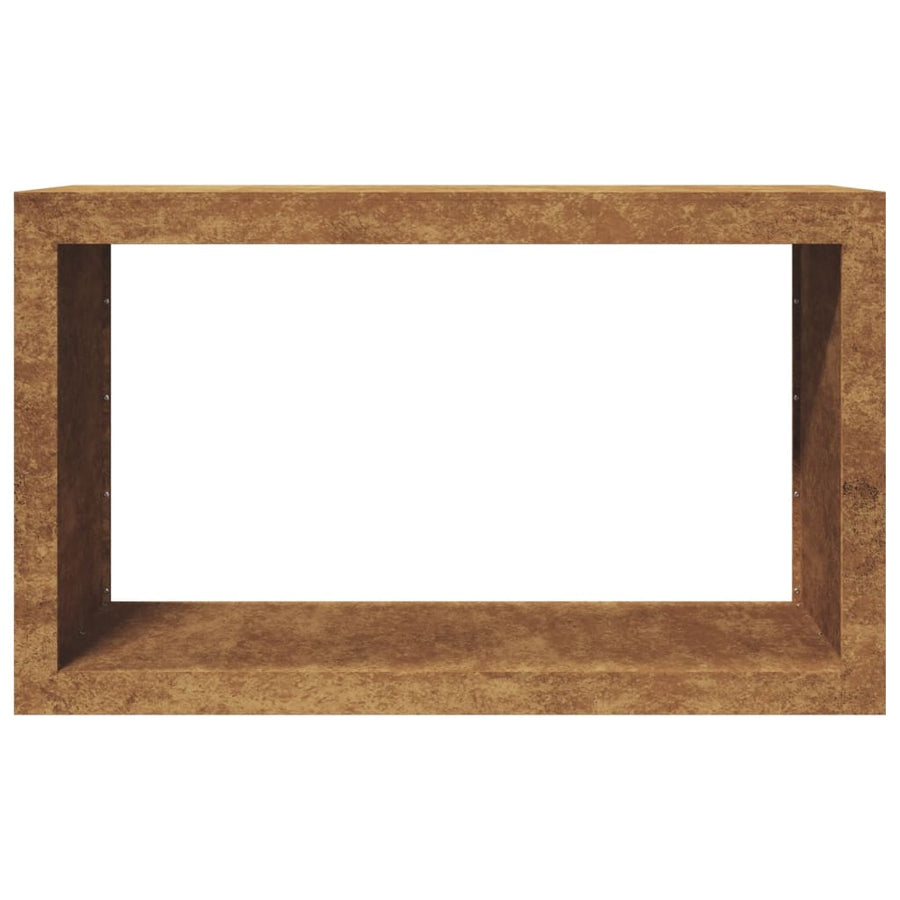 Haardhoutrek 100x40x60 cm cortenstaal