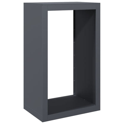 Haardhoutrek 60x40x100 cm staal antracietkleurig