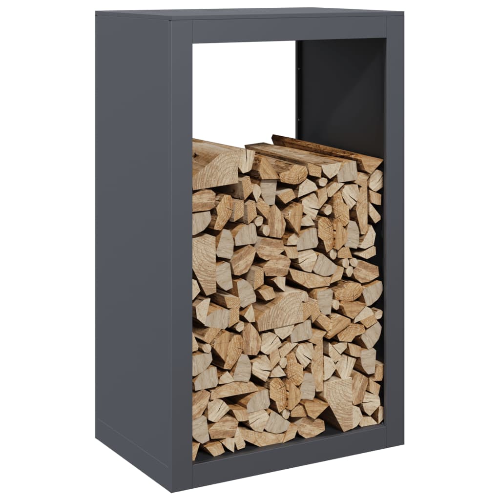 Haardhoutrek 60x40x100 cm staal antracietkleurig