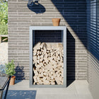 Firewood rack 60x40x100 cm galvanized steel
