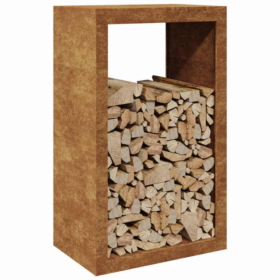 Haardhoutrek 60x40x100 cm cortenstaal