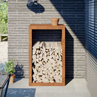 Firewood rack 60x40x100 cm weather-resistant steel