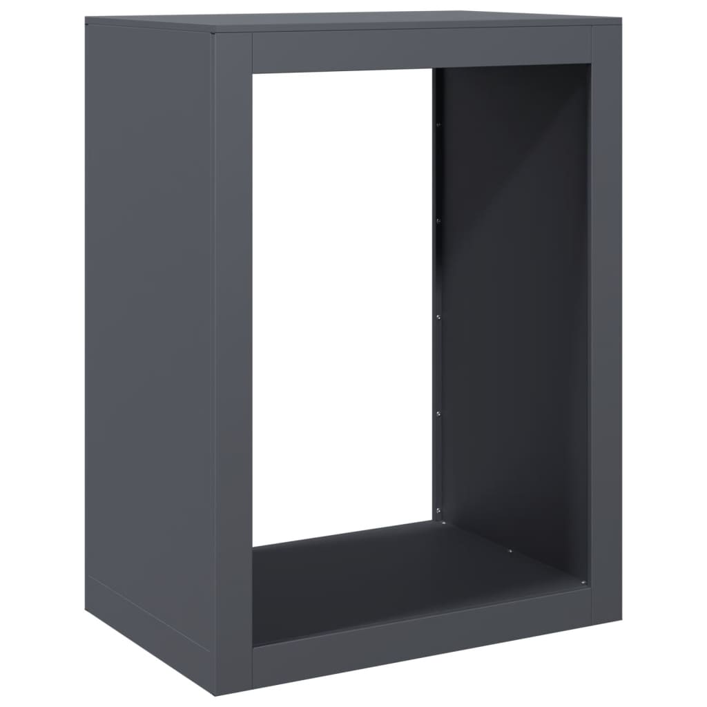 Haardhoutrek 60x40x80 cm staal antracietkleurig