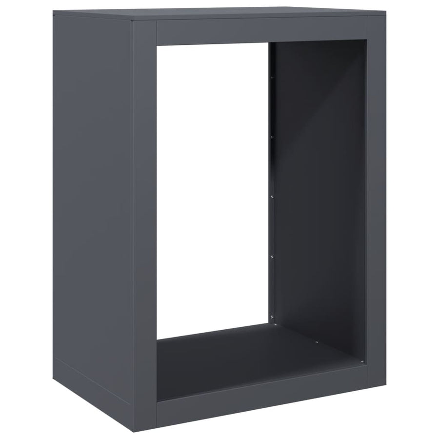 Haardhoutrek 60x40x80 cm staal antracietkleurig