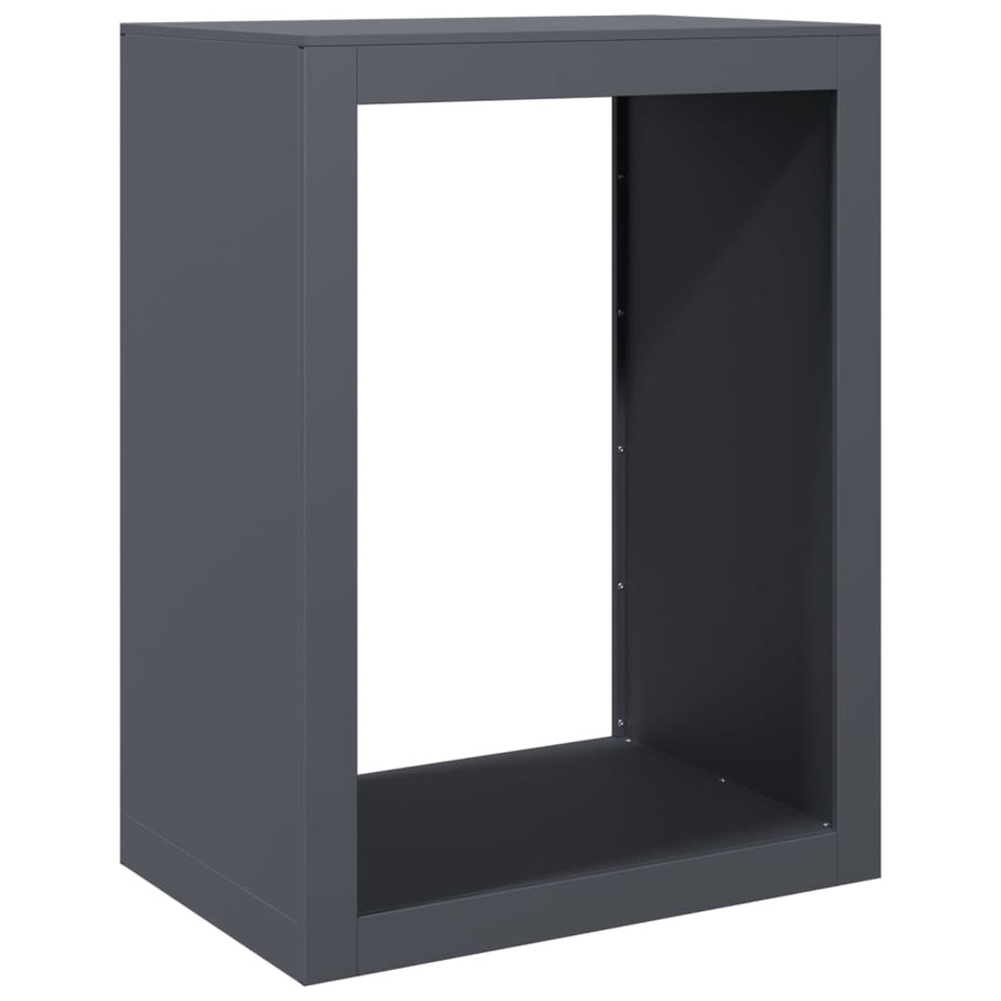 Haardhoutrek 60x40x80 cm staal antracietkleurig