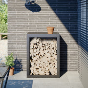 Haardhoutrek 60x40x80 cm staal antraciet