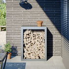 Firewood rack 60x40x80 cm galvanized steel