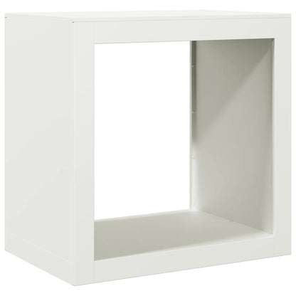 Haardhoutrek 60x40x60 cm staal wit