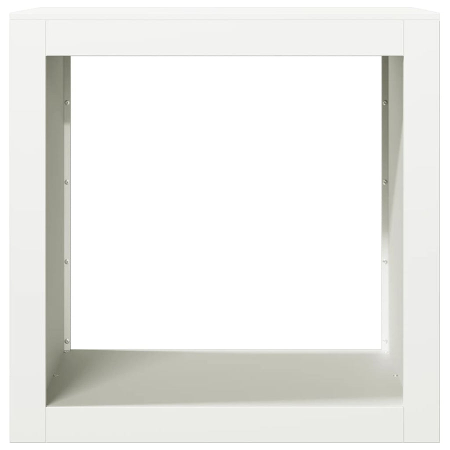Haardhoutrek 60x40x60 cm staal wit