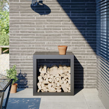 Haardhoutrek 60x40x60 cm staal antracietkleurig