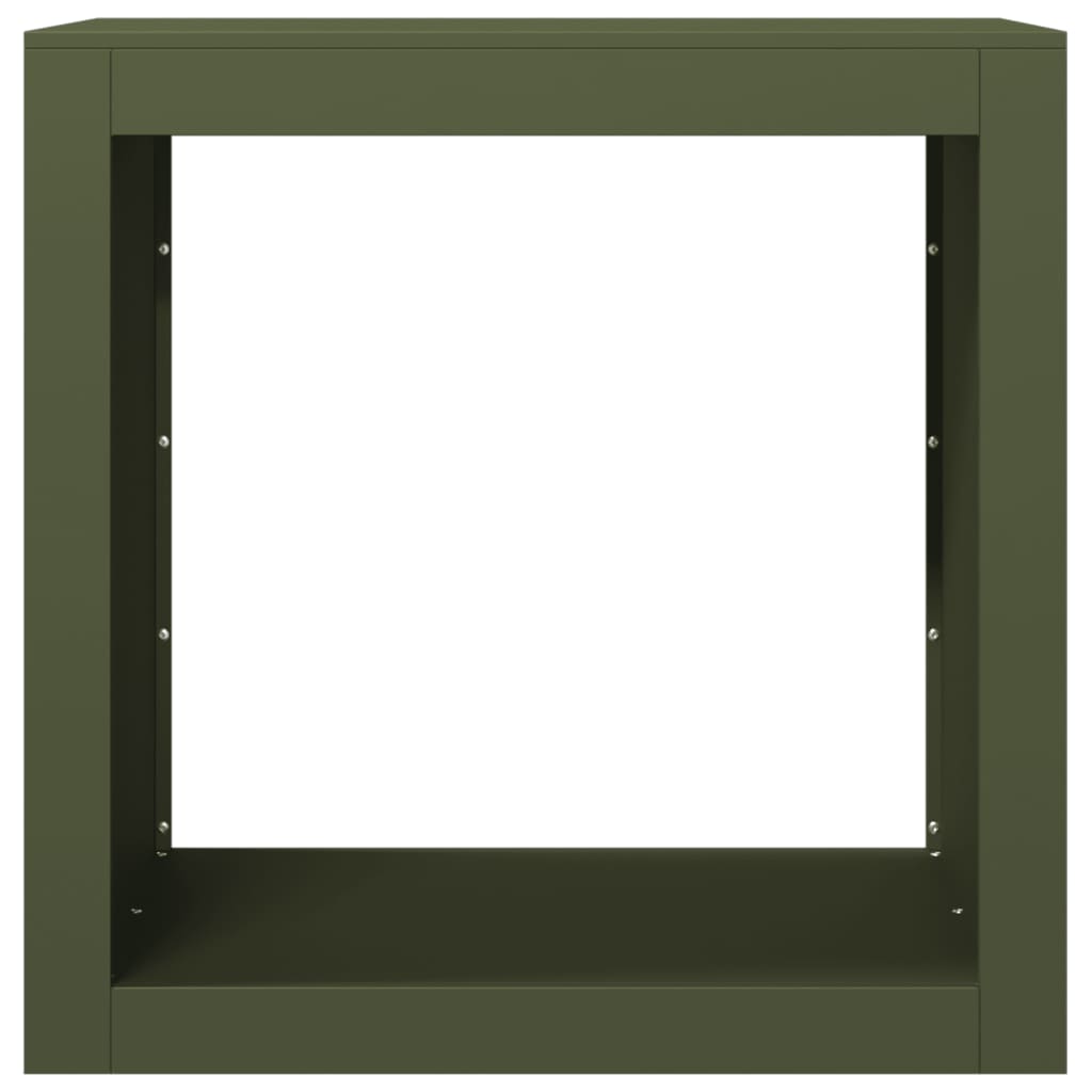 Haardhoutrek 60x40x60 cm staal groen