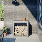 Firewood rack 60x40x60 cm stainless steel
