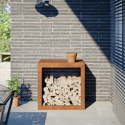 Brandhoutrek 60x40x60 cm cortenstaal
