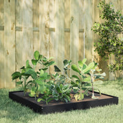 Plantenbak verhoogd 100x100x18,5 cm staal zwart