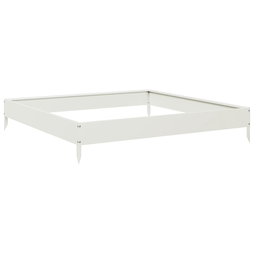 Plantenbak verhoogd 100x100x18,5 cm staal wit
