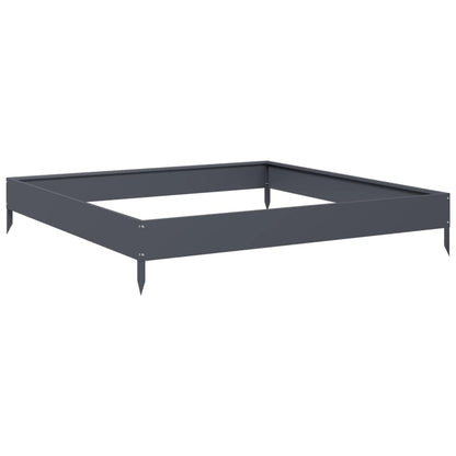 Plantenbak verhoogd 100x100x18,5 cm staal antracietkleurig