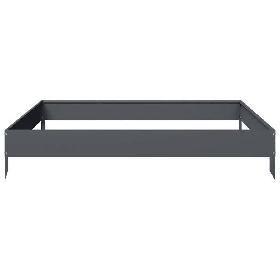 Plantenbak verhoogd 100x100x18,5 cm staal antracietkleurig